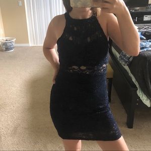 Macy’s blue sparkly homecoming dress